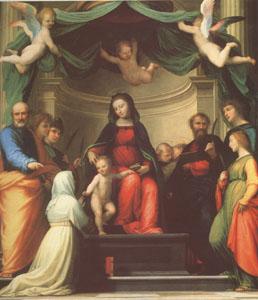 Fra Bartolommeo The Mystic Marriage of st Catherine of Siena,with Eight Saints (mk05) Germany oil painting art
